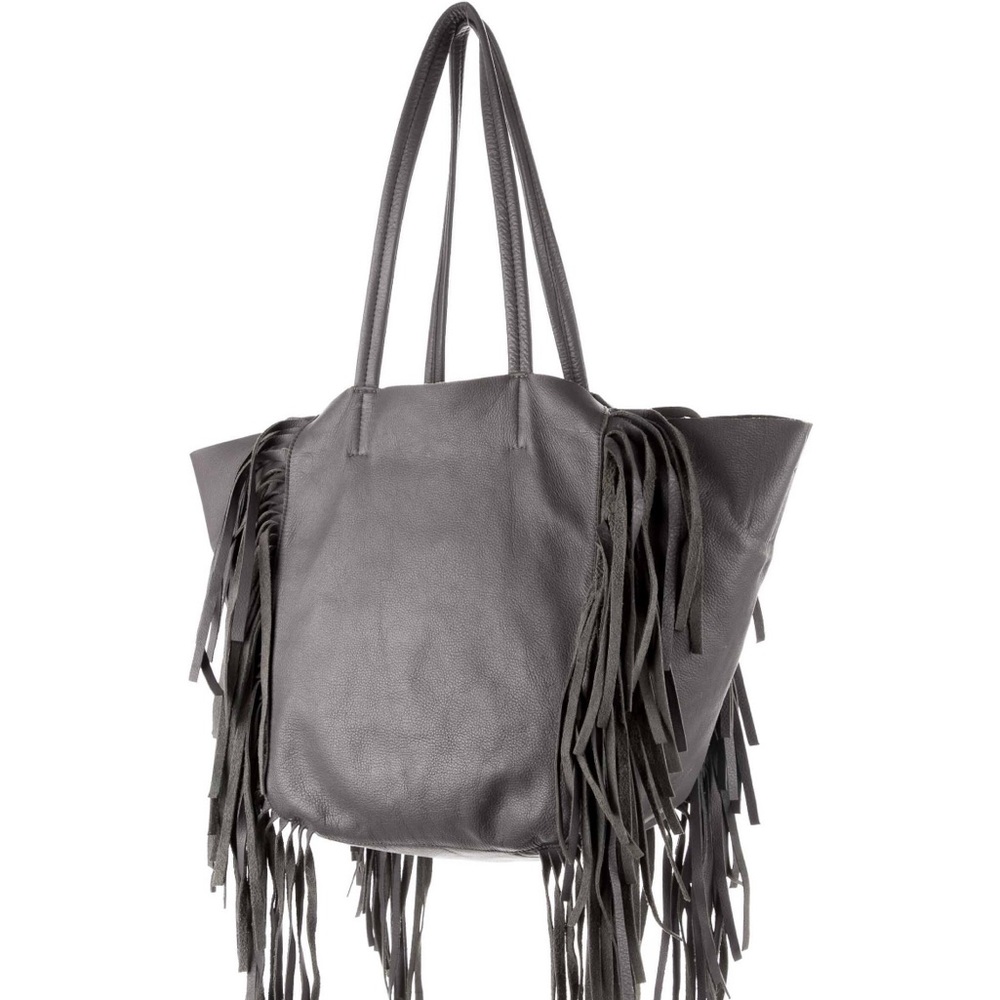 Cleobella Grey Fringe Tote
